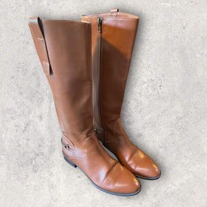 NWOB Sam and Libby Riding Boots size 9 Caramel Color faux leather boots